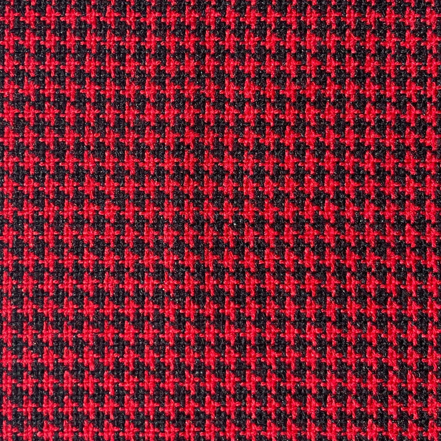 Hahnentritt Stoff – Schwarz & Rot