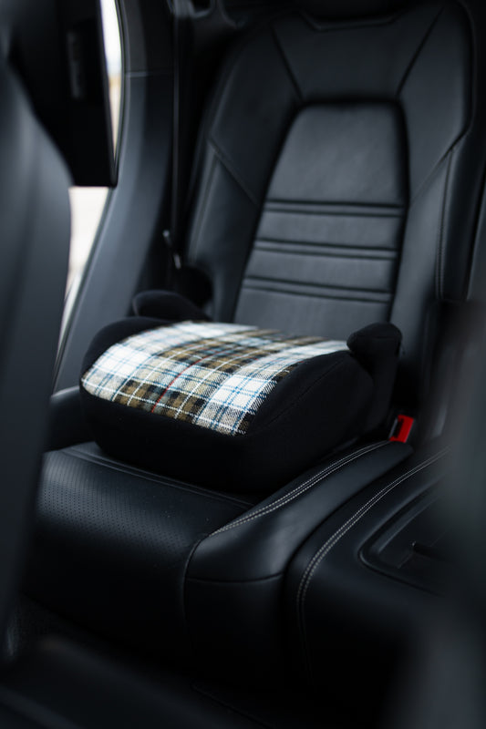 Kindersitz Karo beige rot