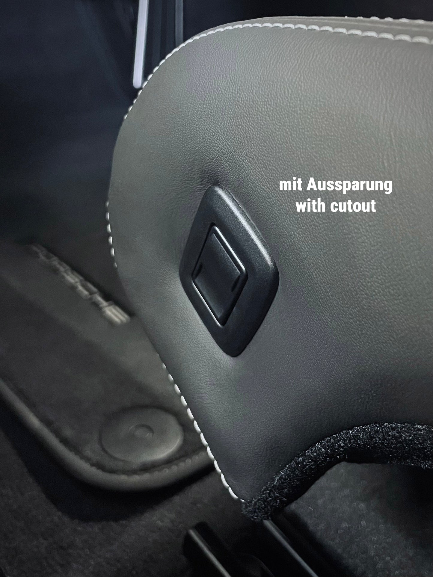 Lederschoner für Porsche Vollschalensitze mit Ziernaht & Pepita - Project Pepita