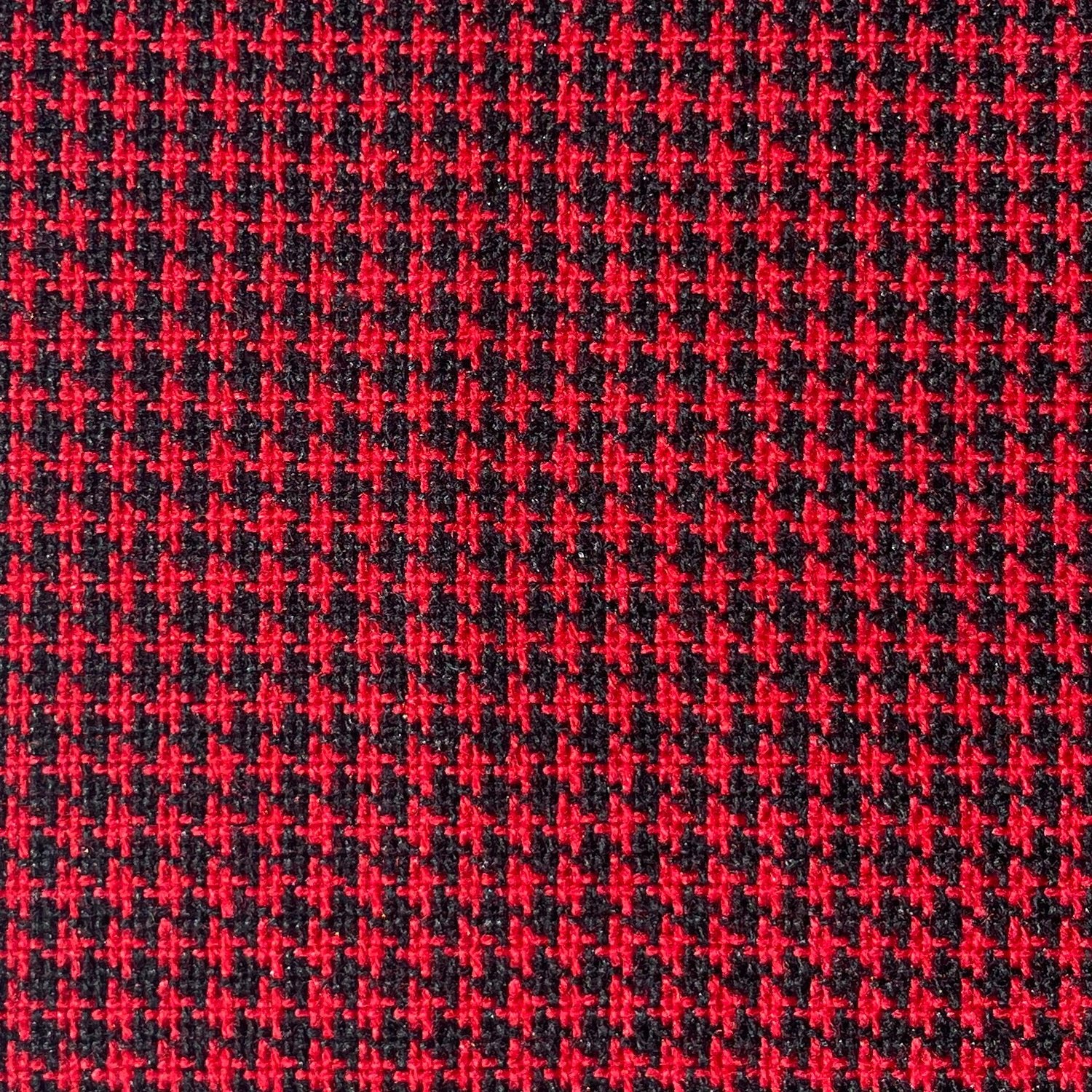 Hahnentritt Stoff – Schwarz & Rot