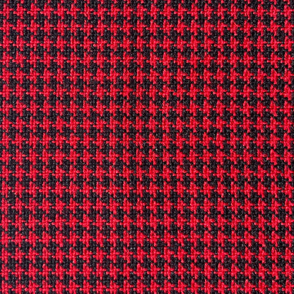 Hahnentritt Stoff – Schwarz & Rot