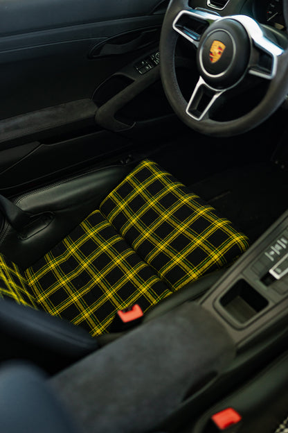 Large check black, yellow