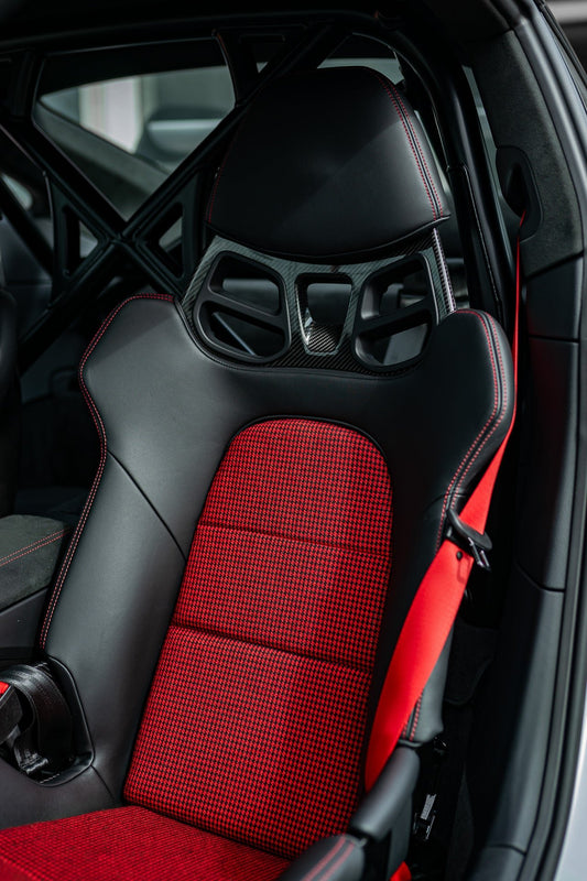 Hahnentritt Inserts für Porsche Schalensitze – schwarz, rot - Project Pepita