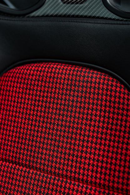 Hahnentritt Inserts für Porsche Schalensitze – schwarz, rot - Project Pepita