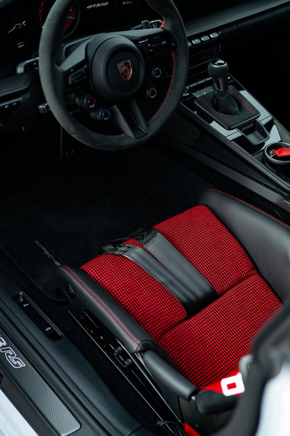 Hahnentritt Inserts für Porsche Schalensitze – schwarz, rot - Project Pepita