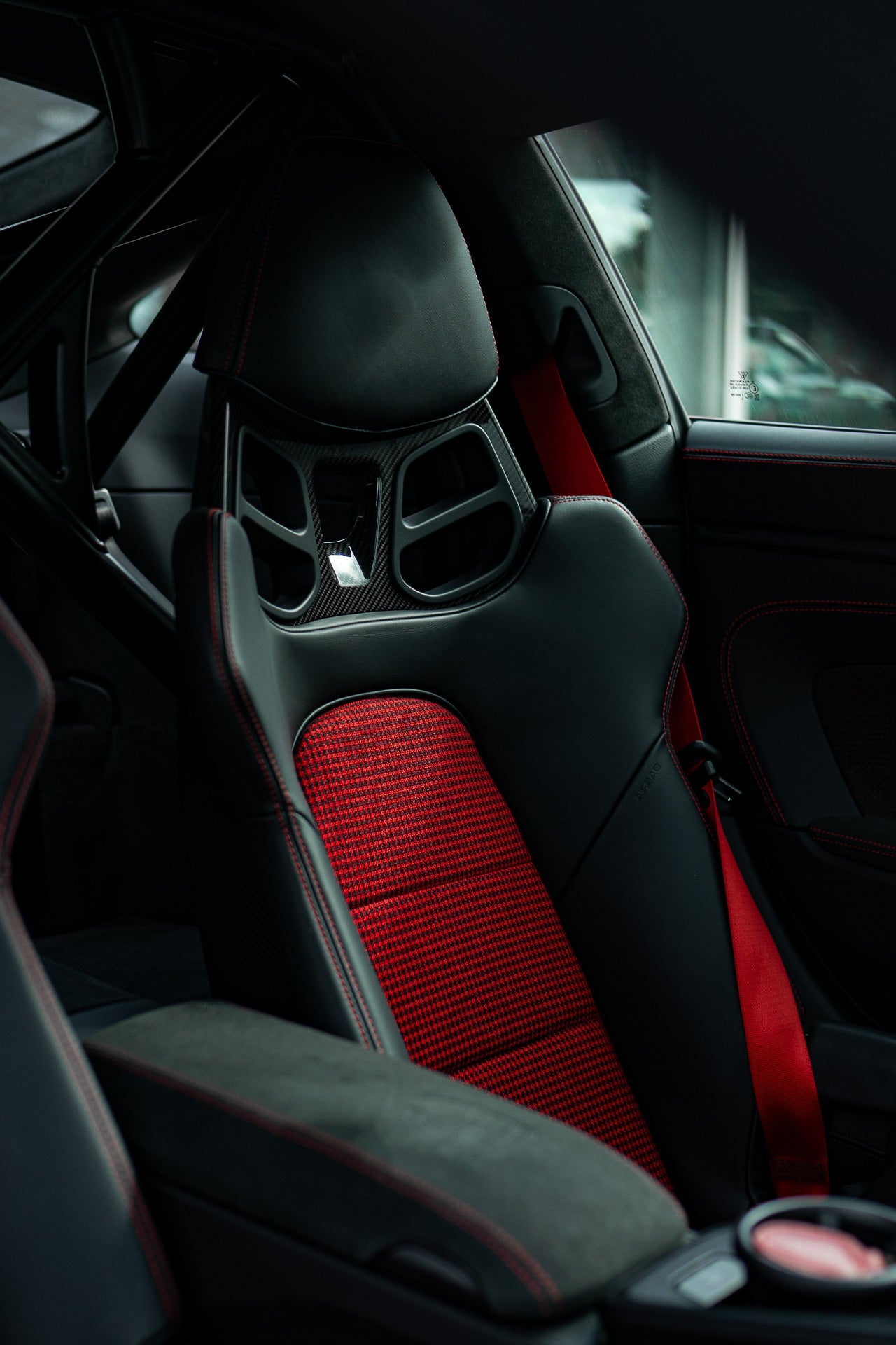 Hahnentritt Inserts für Porsche Schalensitze – schwarz, rot - Project Pepita