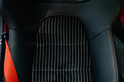Nadelstreifen Inserts für Porsche Schalensitze – schwarz, weiß - Project Pepita