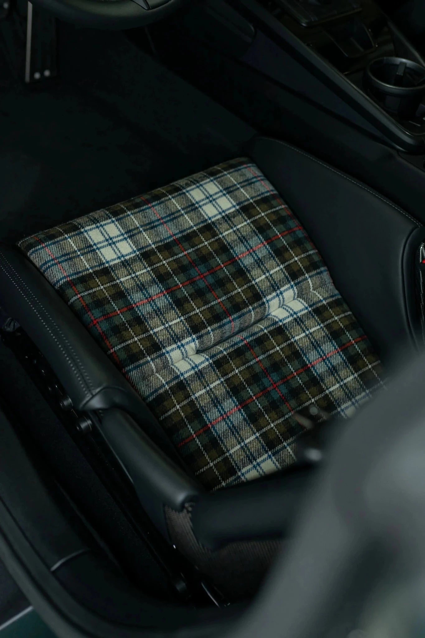 Schottenkaro Inserts für Porsche Schalensitze – beige - Project Pepita