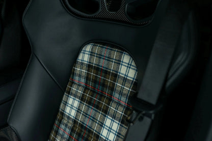 Schottenkaro Inserts für Porsche Schalensitze – beige - Project Pepita