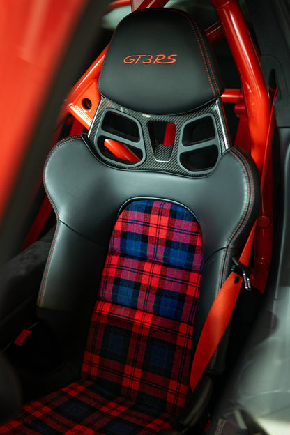 Schottenkaro Inserts für Porsche Schalensitze – rot - Project Pepita