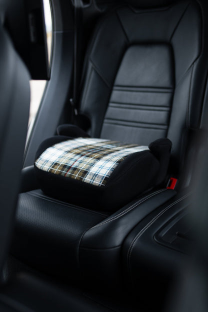 Schottenkaro Kindersitz für Porsche – beige - Project Pepita